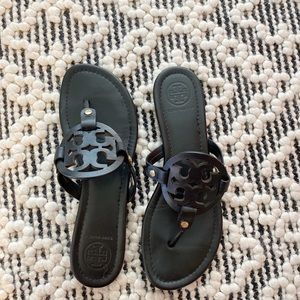 Tory Burch black leather sandals